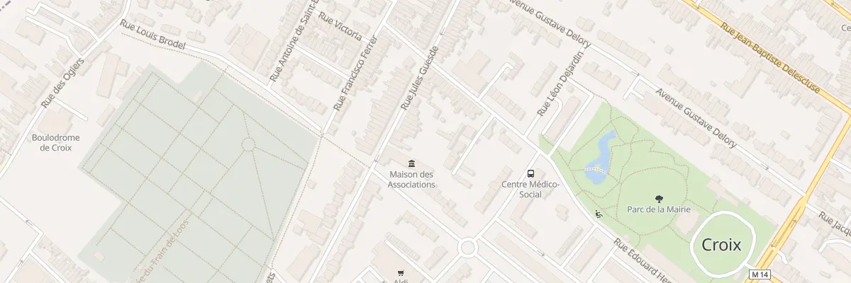Plan du 74 Rue Jules Guesde à Croix