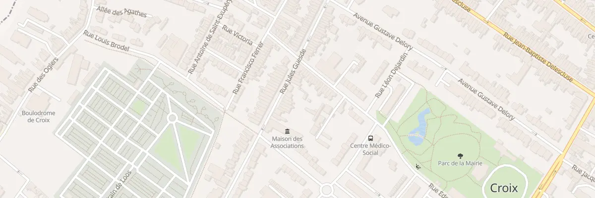Plan du 84 Rue Jules Guesde à Croix