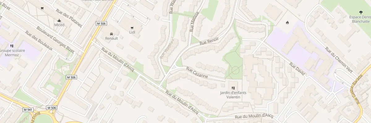 Plan du 2 Rue Renoir à Villeneuve-d’Ascq