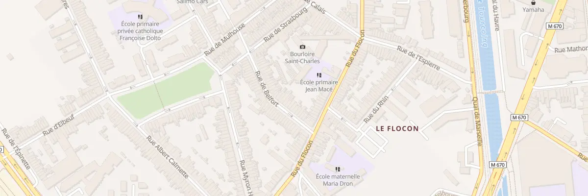 Plan du 16 Rue de Belfort à Tourcoing
