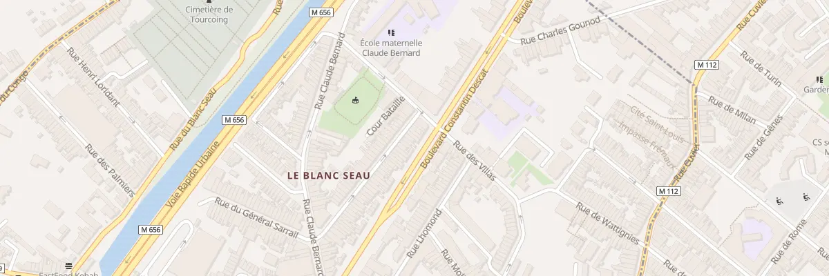 Plan du 7 Rue Denfert Rochereau à Tourcoing