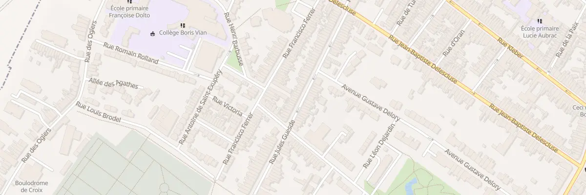 Plan du 129 Rue Jules Guesde à Croix