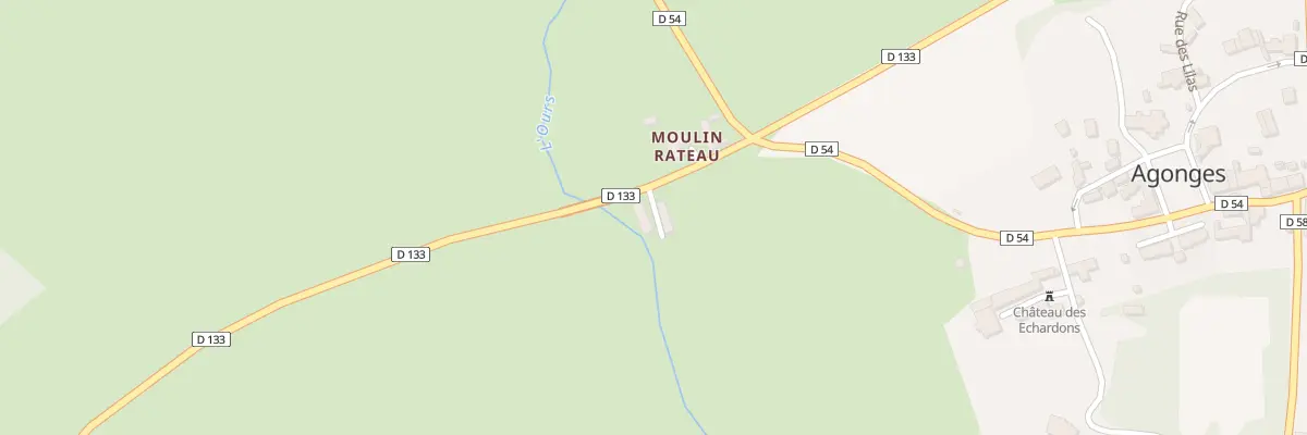 Plan du 1 Moulin Rateau à Agonges