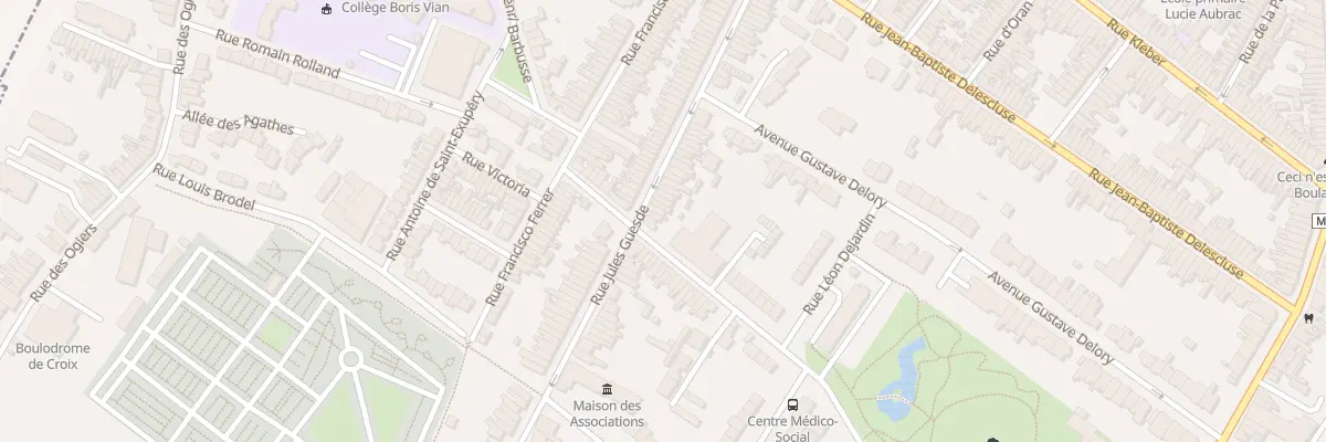 Plan du 108 Rue Jules Guesde à Croix
