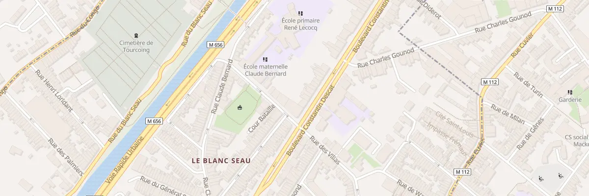 Plan du 282 Bd Constantin Descat à Tourcoing