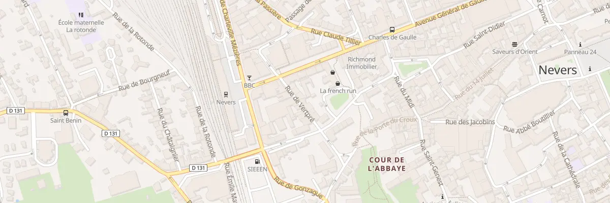 Plan du 16 Rue de Vertpre à Nevers