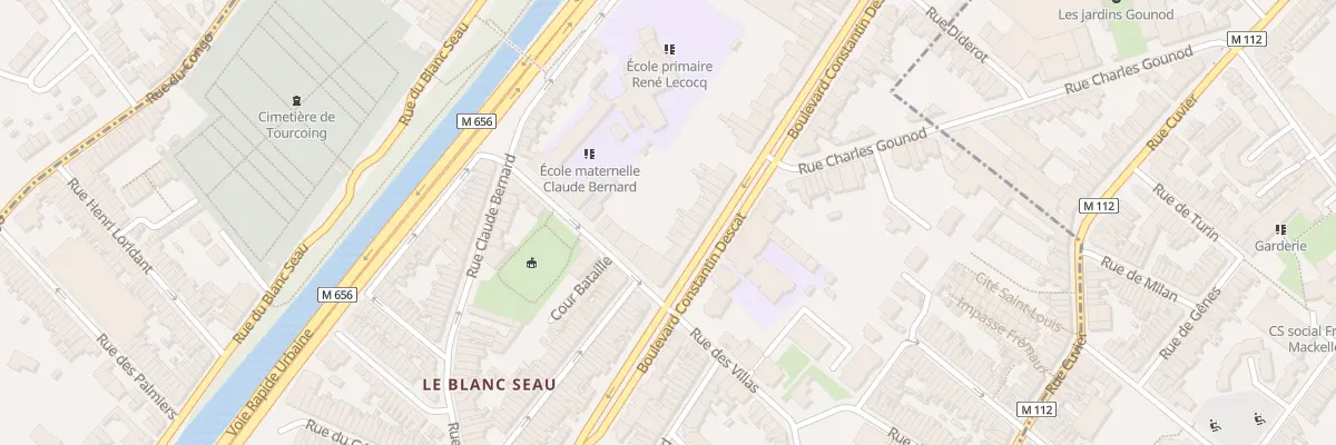 Plan du 276 Bd Constantin Descat à Tourcoing