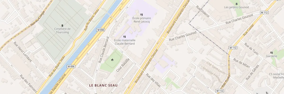 Plan du 270 Bd Constantin Descat à Tourcoing