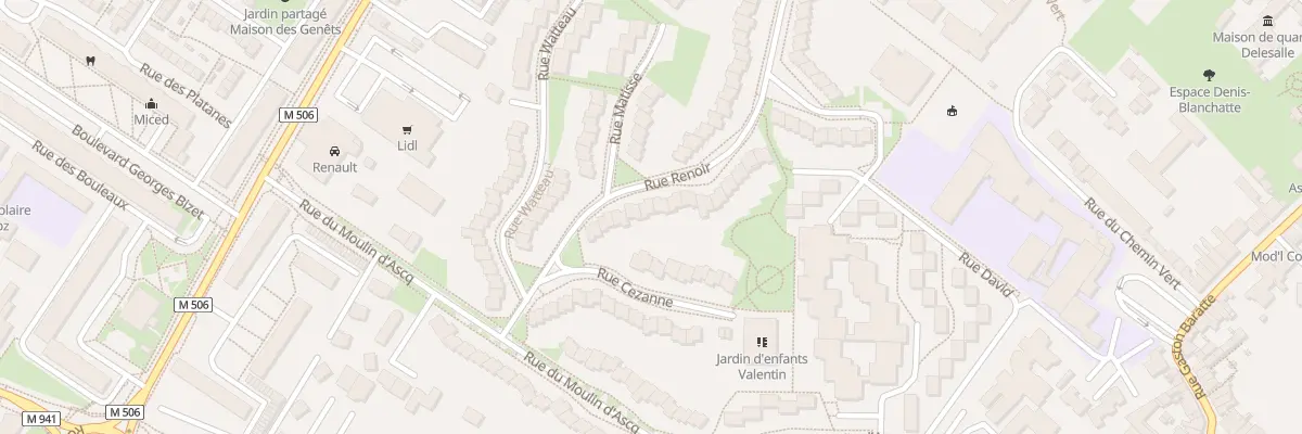 Plan du 10 Rue Renoir à Villeneuve-d’Ascq