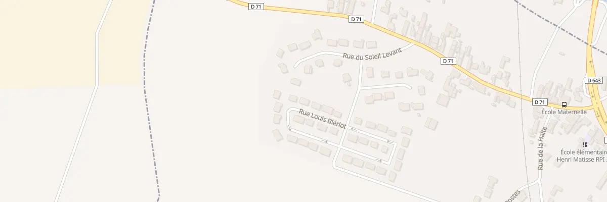 Plan du 7 Rue Louis Bleriot à Aubencheul-au-Bac