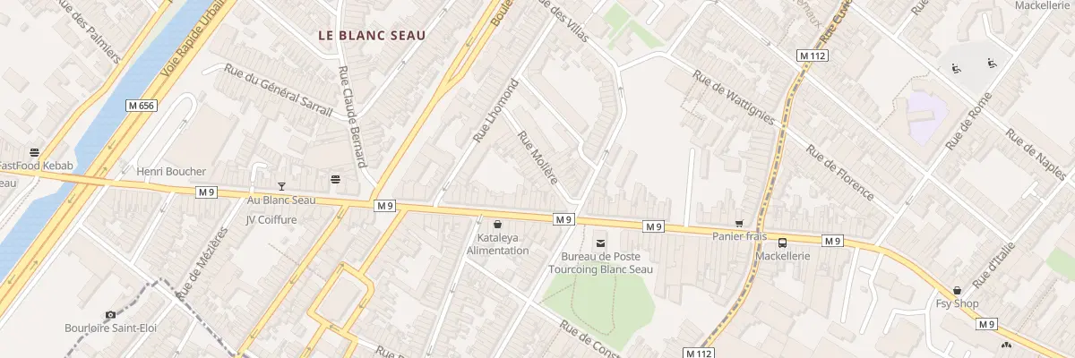 Plan du 22 Rue Molière à Tourcoing