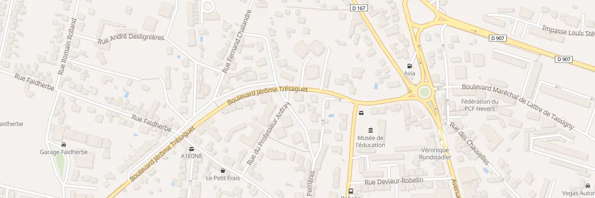 Plan du 1 Bd Jerome Tresaguet à Nevers
