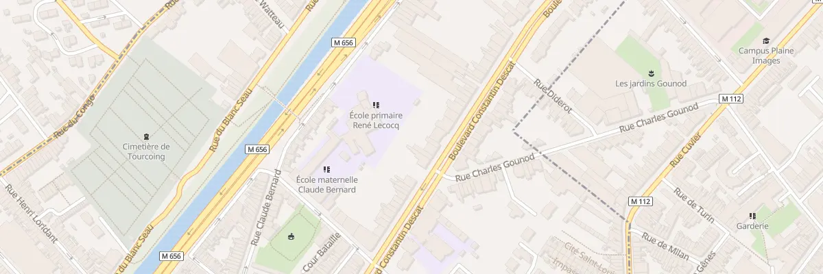 Plan du 248 Bd Constantin Descat à Tourcoing