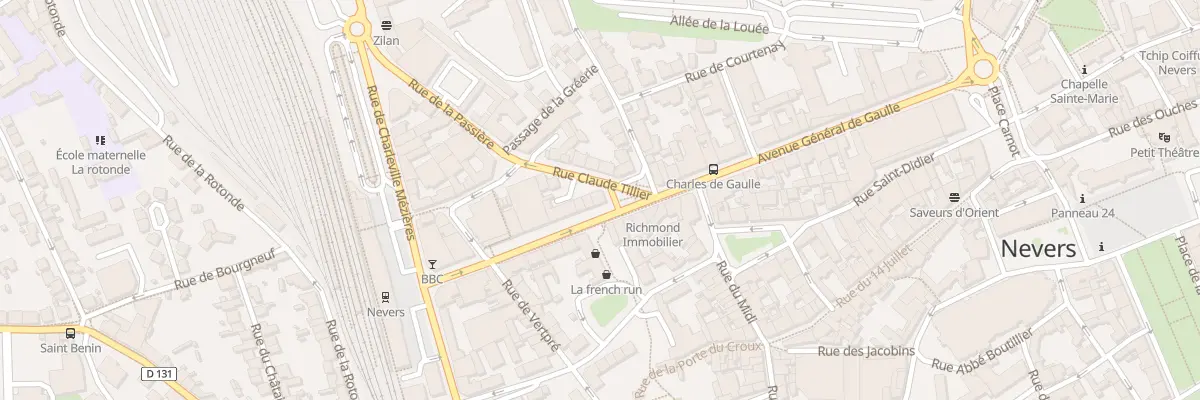 Plan du 34 Av General de Gaulle à Nevers