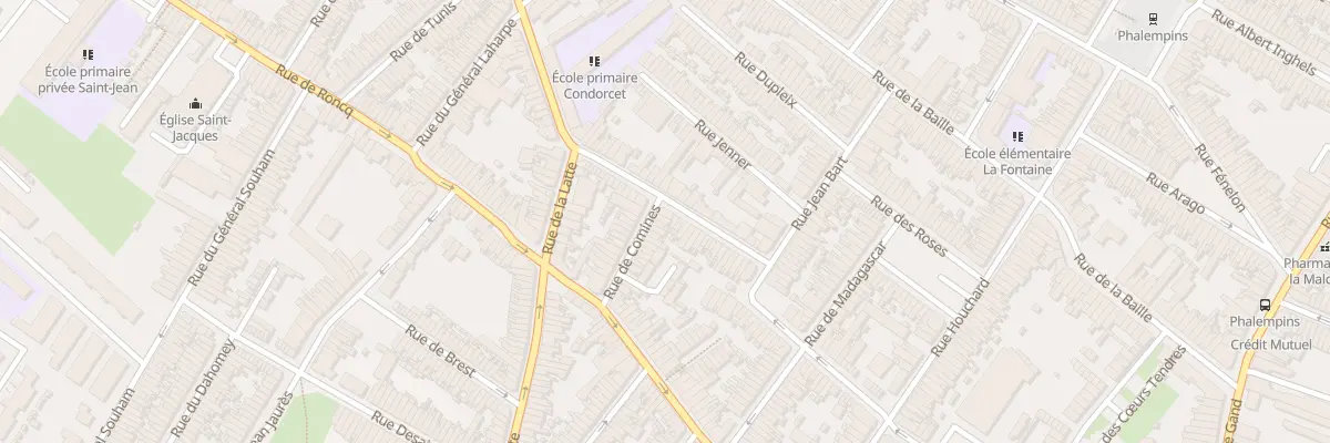 Plan du 28 Rue de Comines à Tourcoing