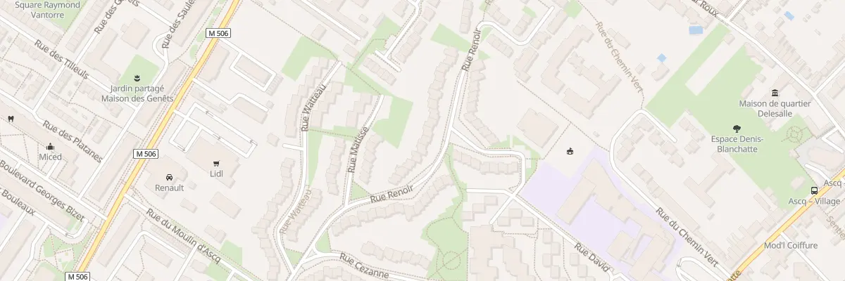 Plan du 11 Rue Renoir à Villeneuve-d’Ascq
