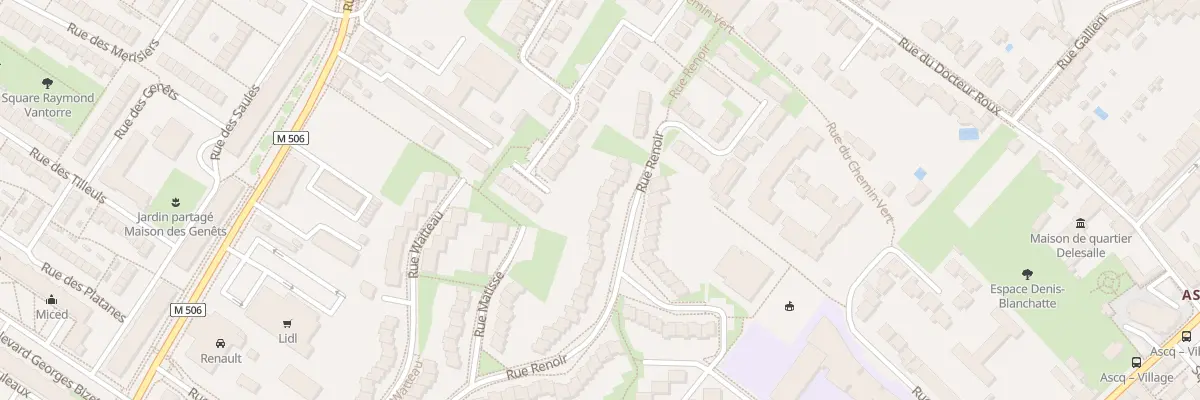 Plan du 25 Rue Renoir à Villeneuve-d’Ascq