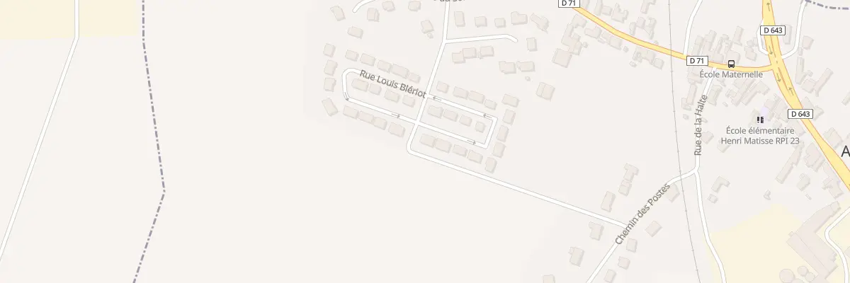 Plan du 1 Rue Rene Mouchotte à Aubencheul-au-Bac