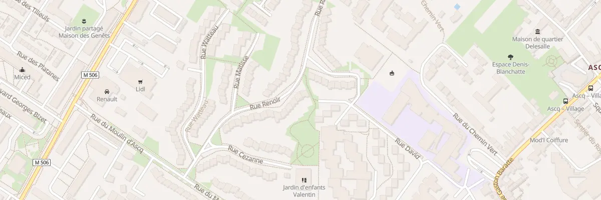 Plan du 26 Rue Renoir à Villeneuve-d’Ascq