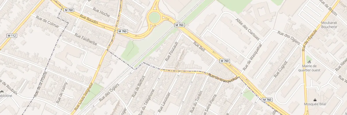 Plan du 12 Rue Foucault à Roubaix