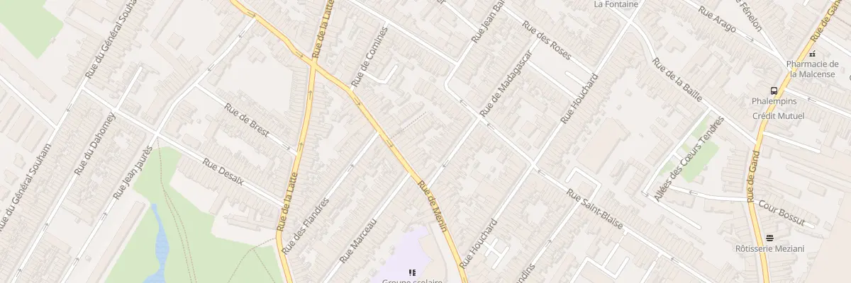 Plan du 174 Rue de Menin à Tourcoing