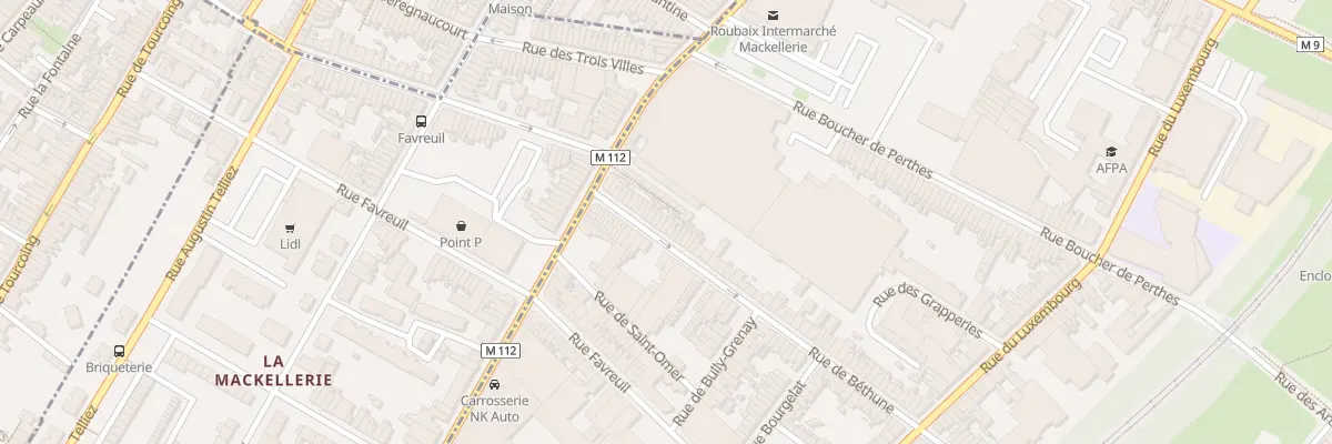 Plan du 98 Rue de Béthune à Roubaix
