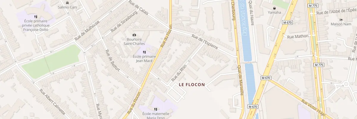 Plan du 22 Rue du Rhin à Tourcoing