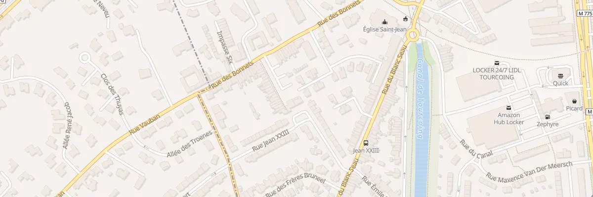 Plan du 34 Rue Jean XXIII à Tourcoing