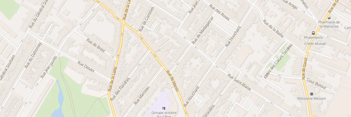 Plan du 9 Rue de Madagascar à Tourcoing