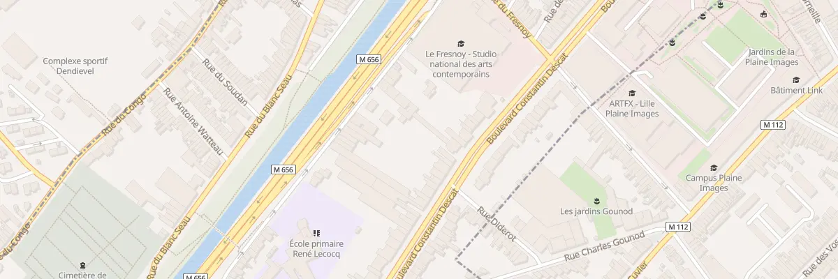 Plan du 208 Bd Constantin Descat à Tourcoing