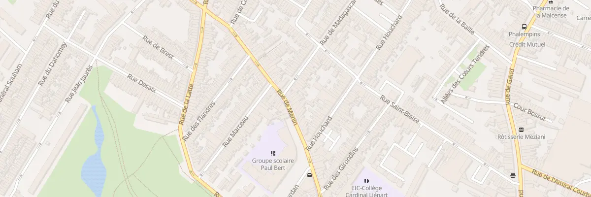 Plan du 158 Rue de Menin à Tourcoing