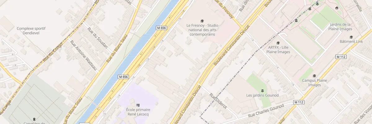 Plan du 206 Bd Constantin Descat à Tourcoing