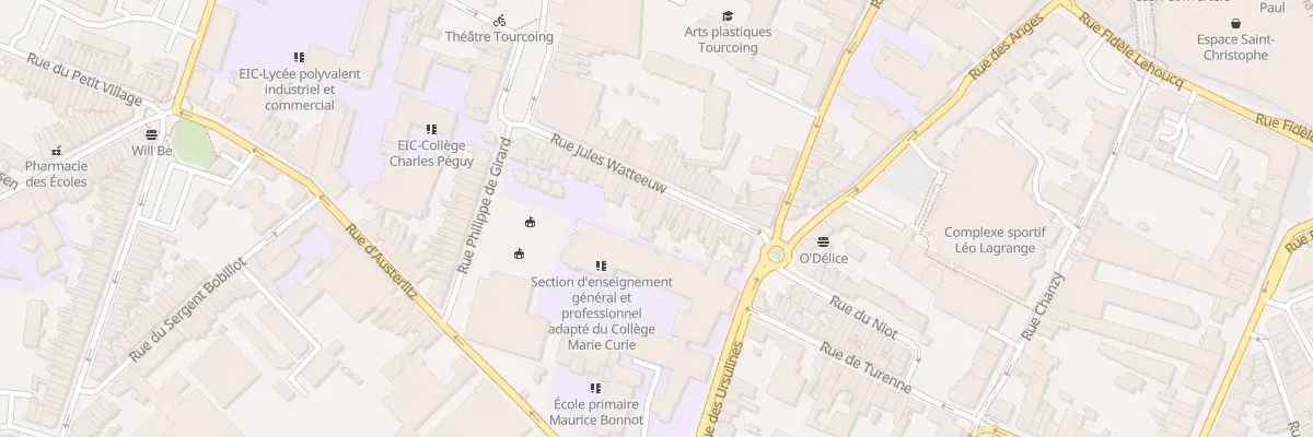 Plan du 23B Rue Jules Watteeuw à Tourcoing