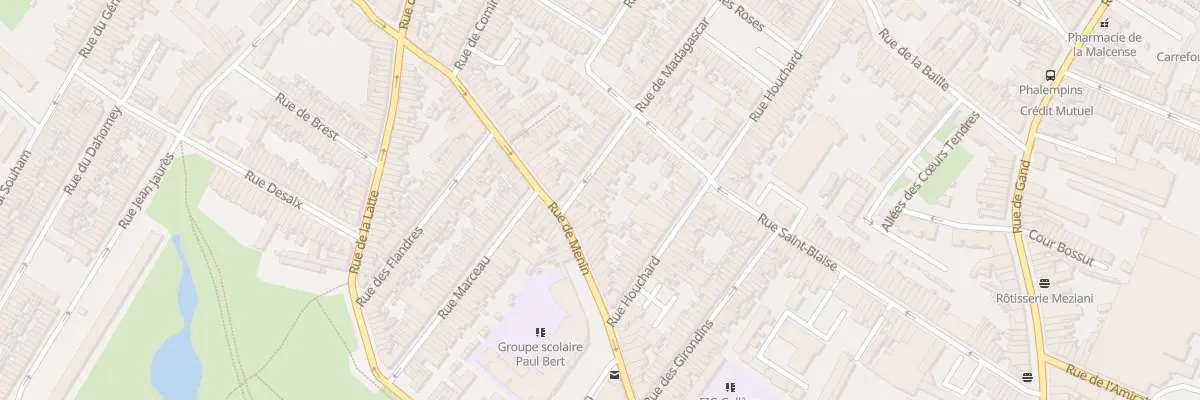 Plan du 6 Rue de Madagascar à Tourcoing