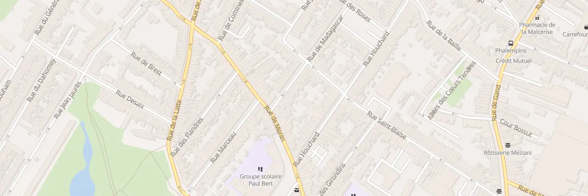 Plan du 12 Rue de Madagascar à Tourcoing