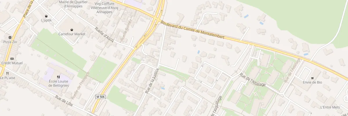 Plan du 13B Rue de la Justice à Villeneuve-d’Ascq