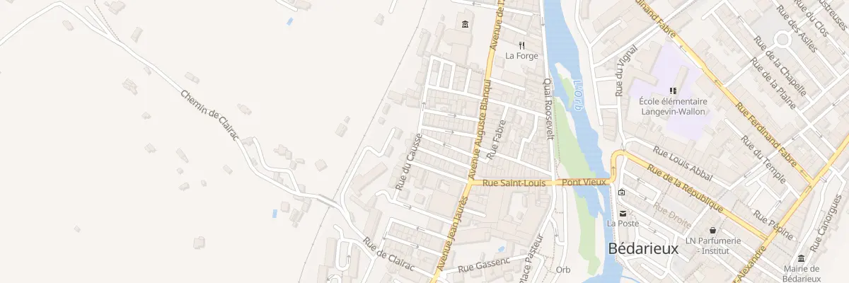 Plan du 7 Rue Rouanels à Bédarieux