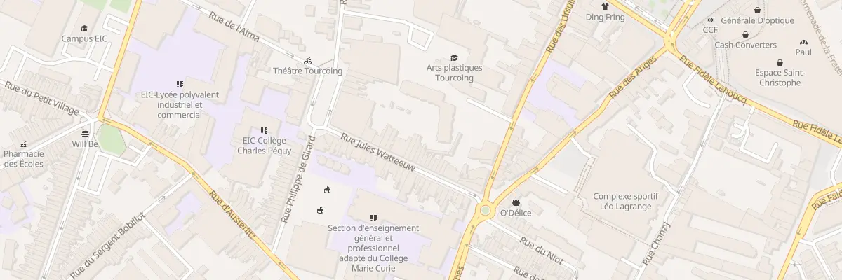 Plan du 24 Rue Jules Watteeuw à Tourcoing