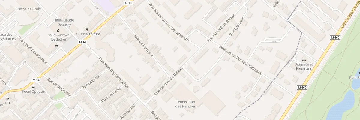 Plan du 7 Rue Honoré De Balzac à Croix