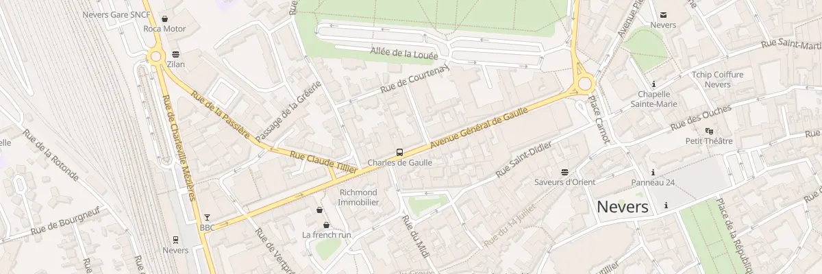 Plan du 20 Av General de Gaulle à Nevers