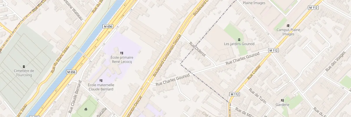Plan du 187 Bd Constantin Descat à Tourcoing