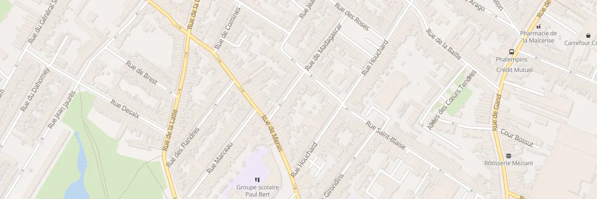Plan du 20 Rue de Madagascar à Tourcoing