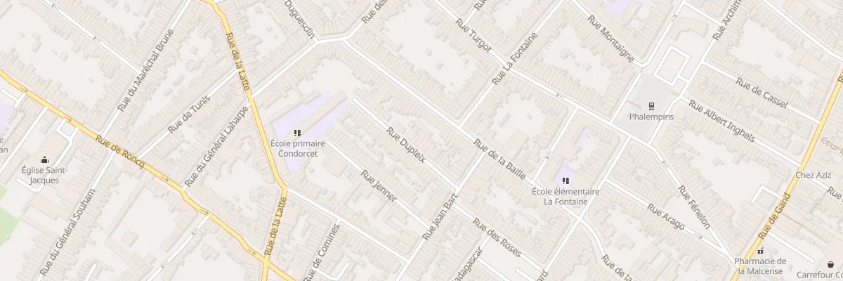 Plan du 20 Rue Dupleix à Tourcoing