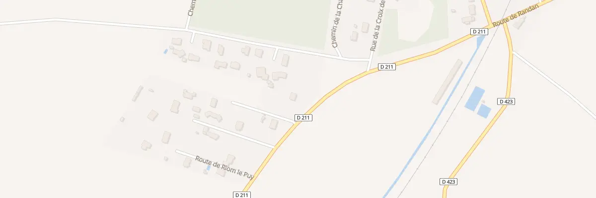 Plan du 2 Rte de Riom le Puy à Pessat-Villeneuve