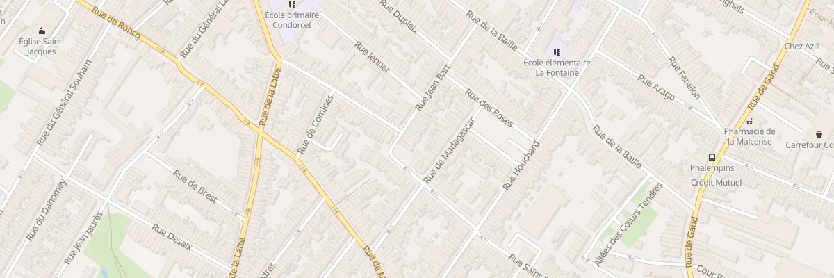 Plan du 10 Rue Jean Bart à Tourcoing