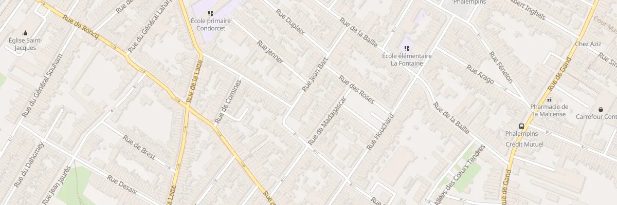 Plan du 18 Rue Jean Bart à Tourcoing