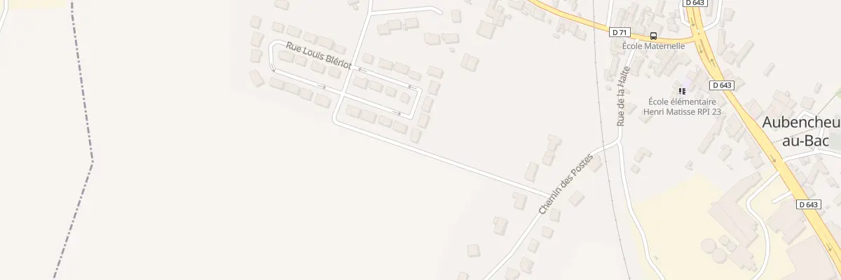 Plan du 9 Rue Rene Mouchotte à Aubencheul-au-Bac