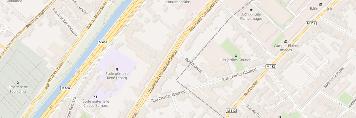 Plan du 177 Bd Constantin Descat à Tourcoing