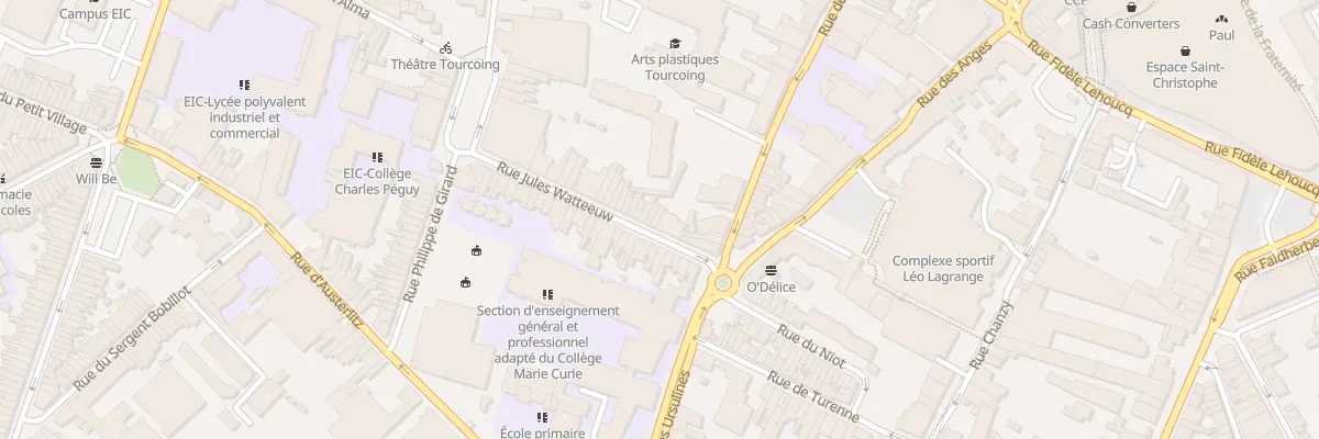 Plan du 8 Rue Jules Watteeuw à Tourcoing