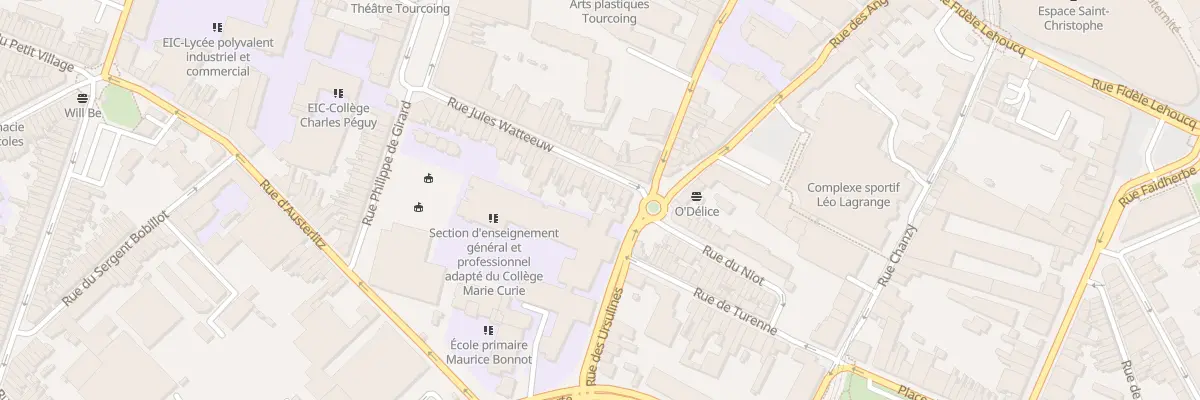 Plan du 7 Rue Jules Watteeuw à Tourcoing